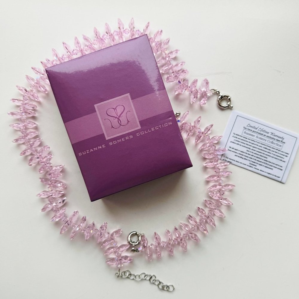 Suzanne Somers Swarkovski Crystal Rock Candy Necklace and Matching Bracelet